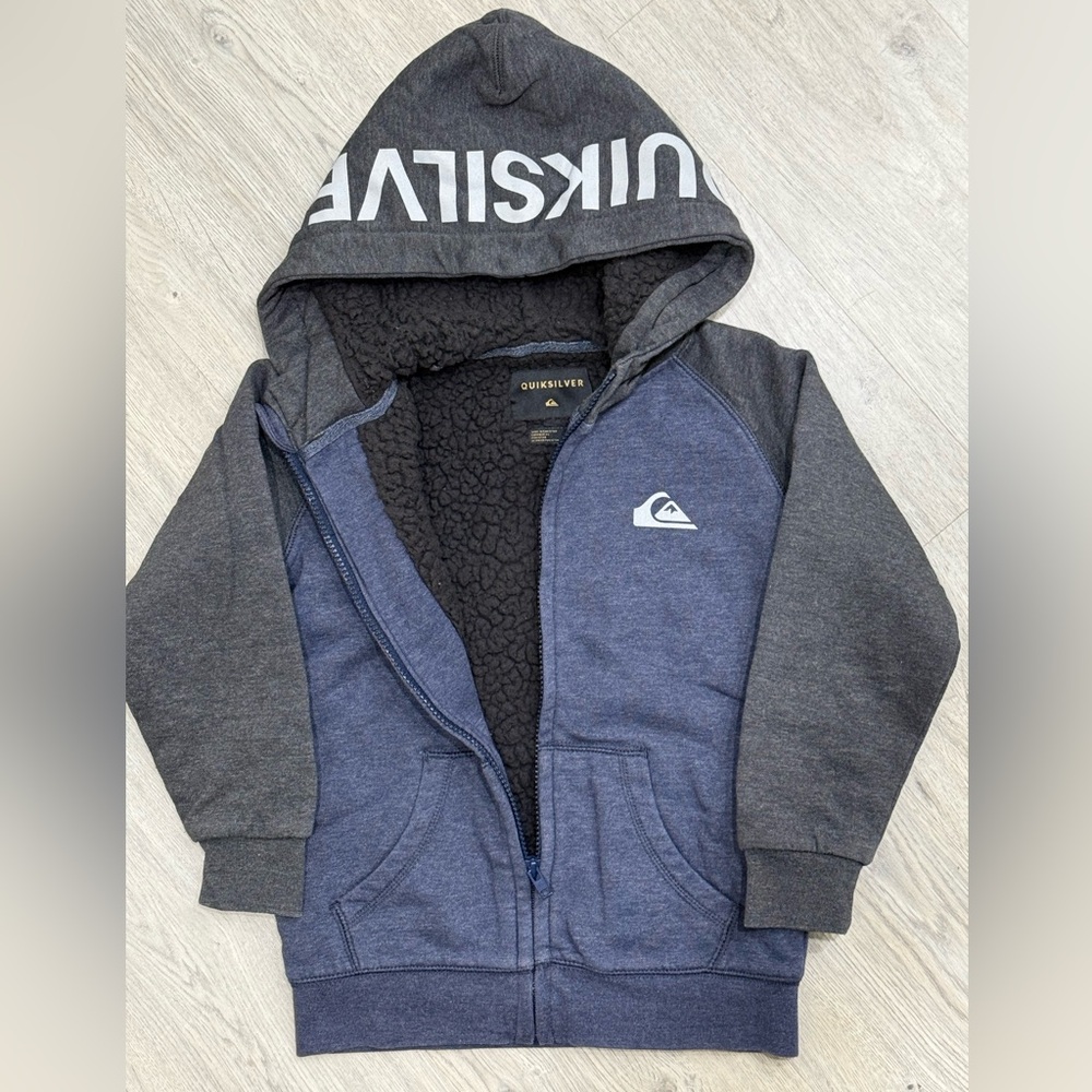 Quiksilver Boys Sherpa Full Zip Hoodie Jacket